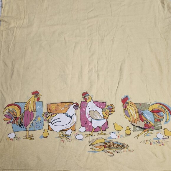 Vintage Hanes Colorful Chickens Women's Long Sleep Shirt Washington St. One Size - Picture 6 of 9
